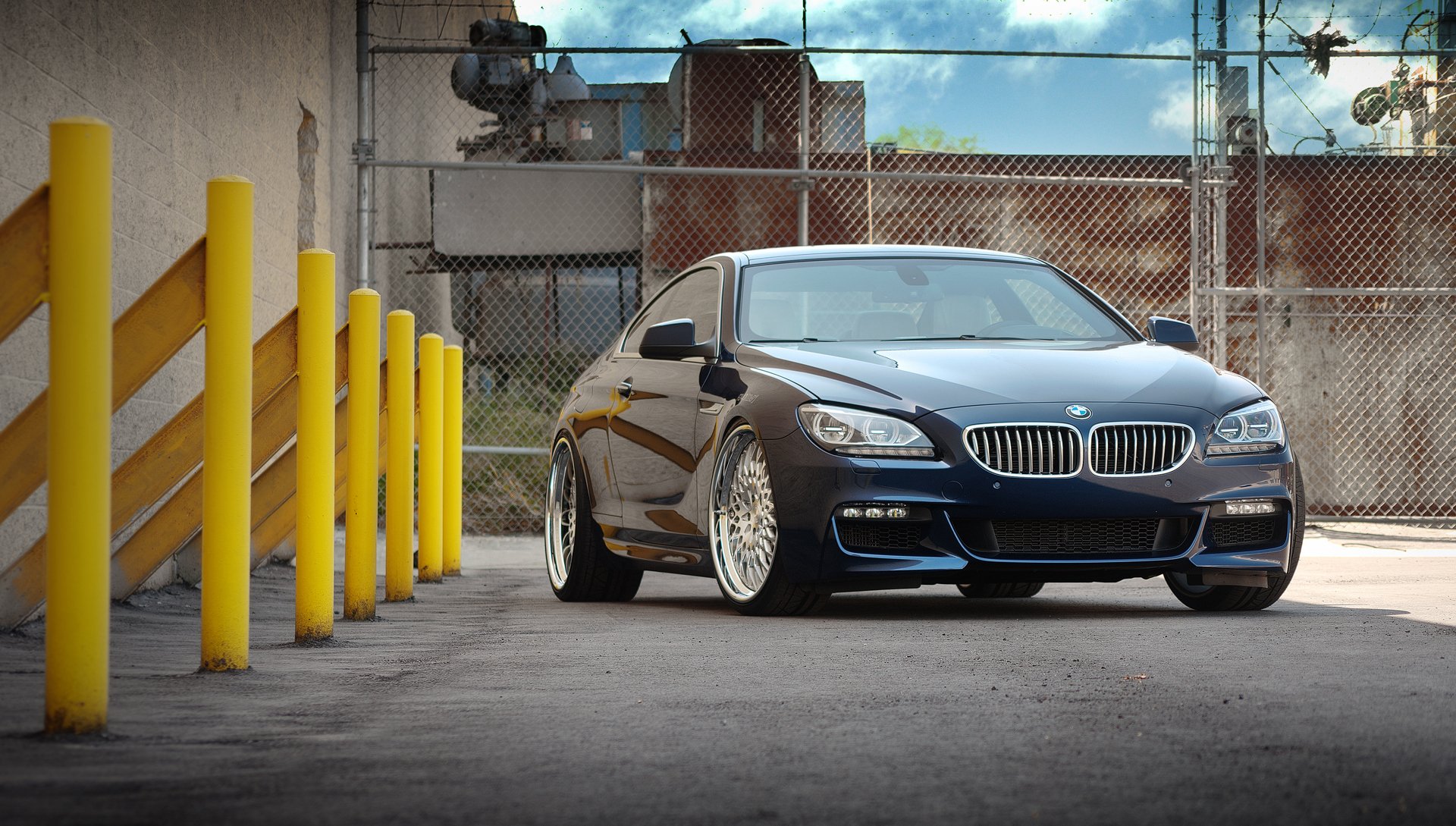 bmw 650i niebieski tuning coupe