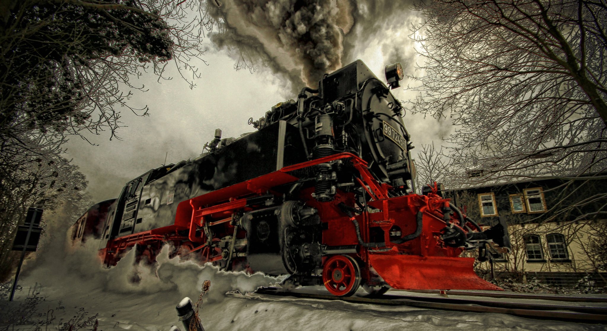 team engine winter snow