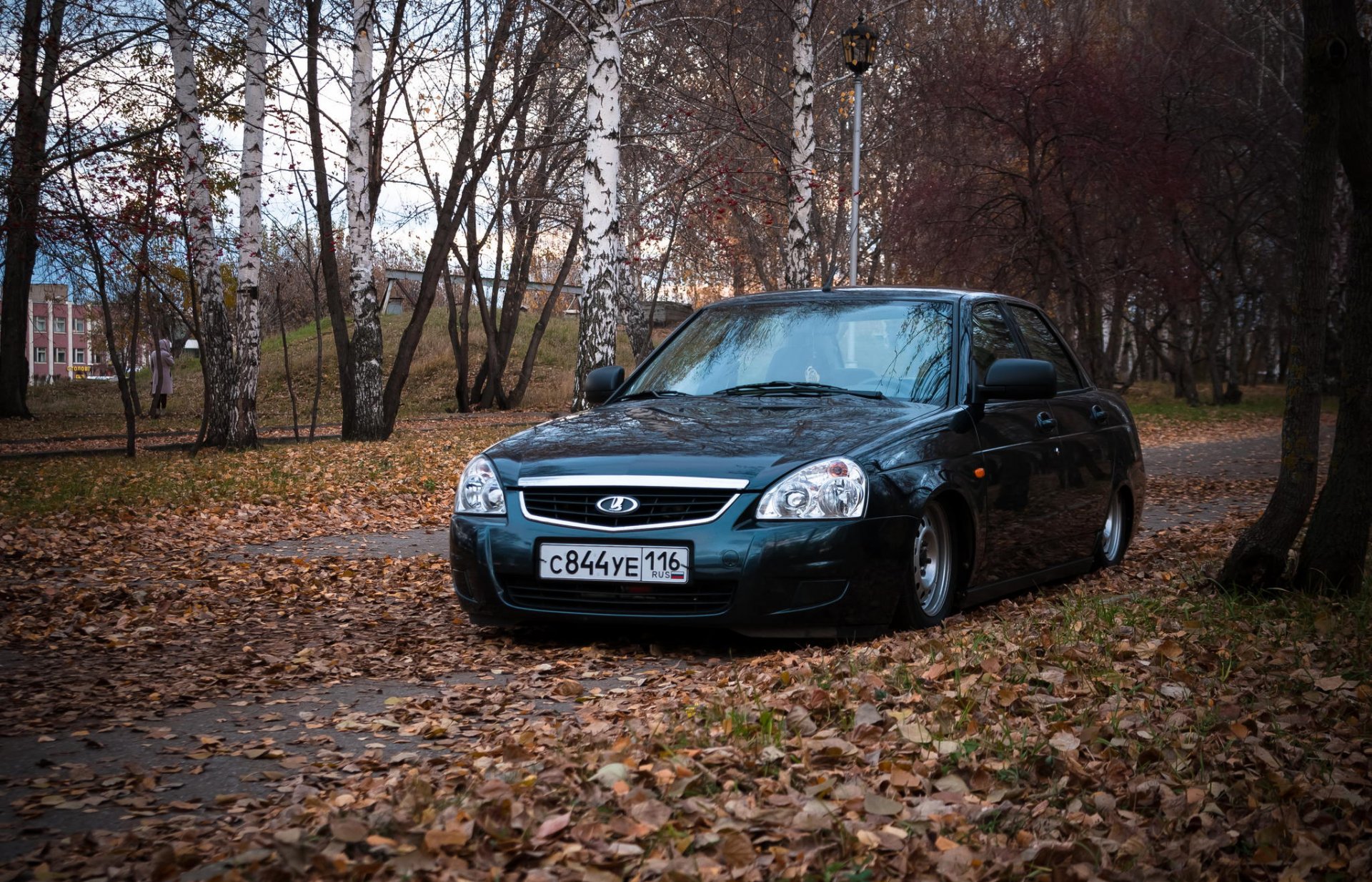 lada auto coche priora priora muy hojas