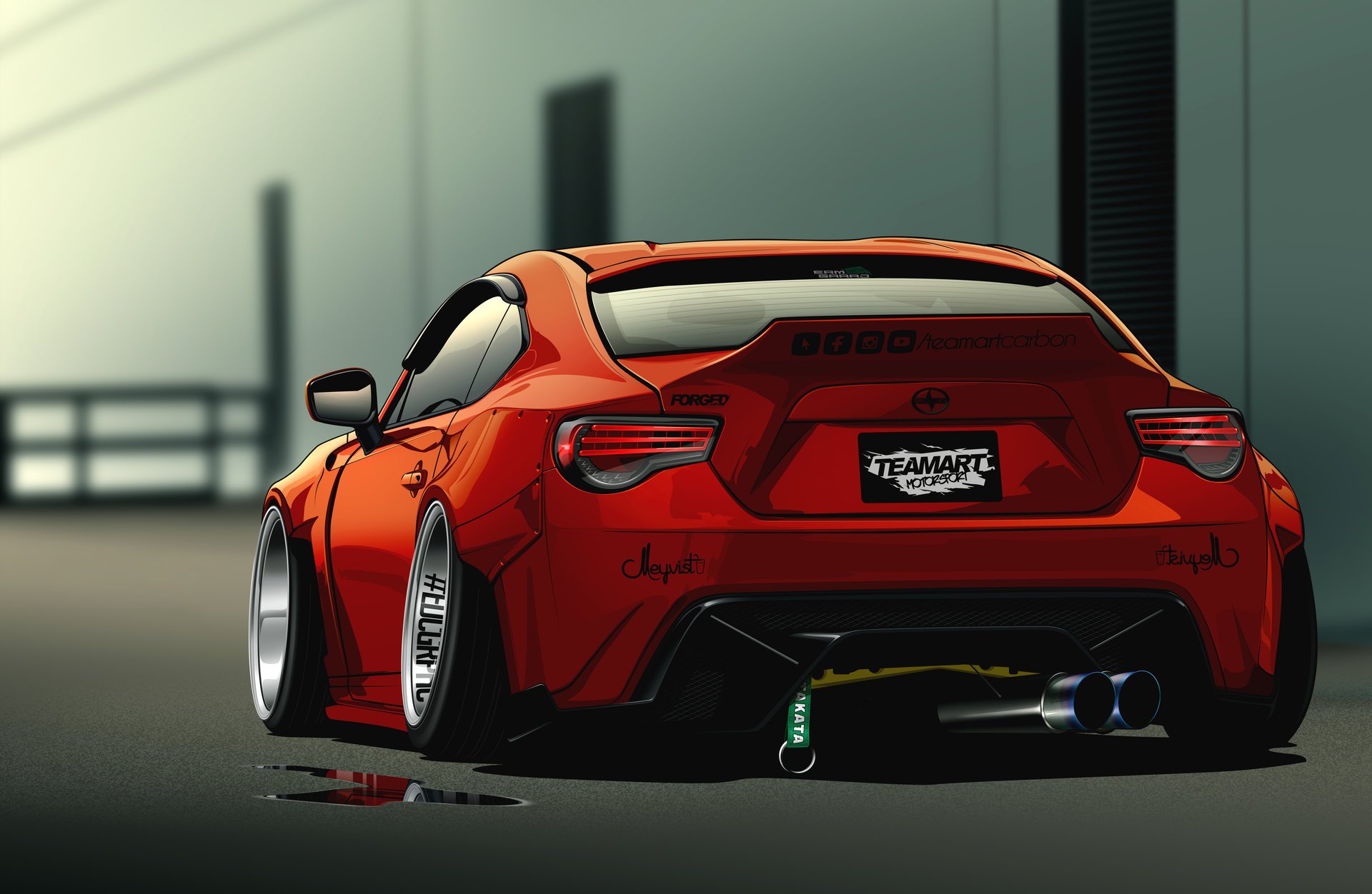 cion fr-s vettore rosso posteriore