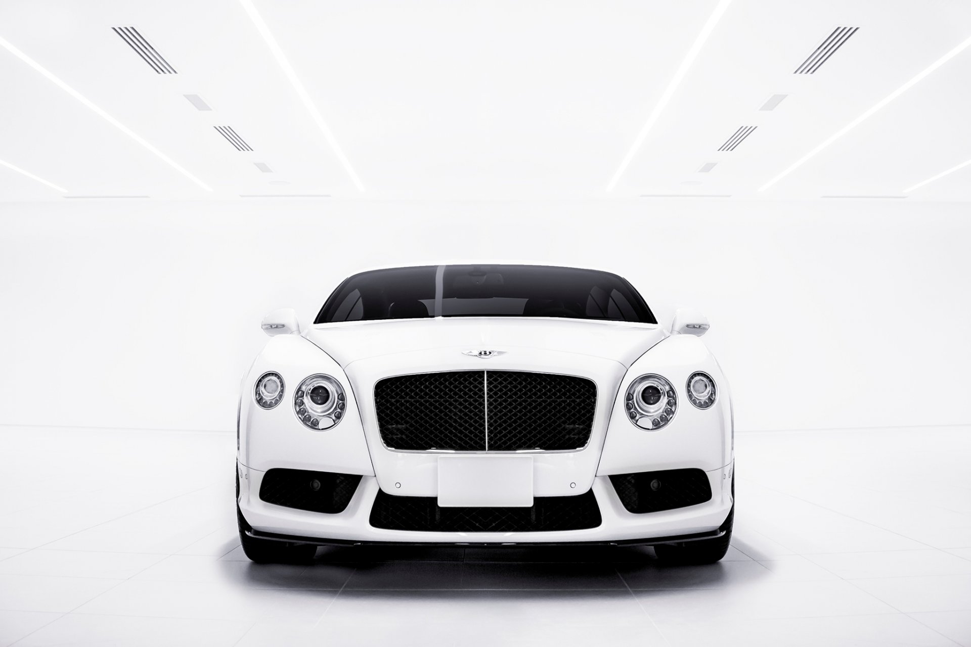 bentley continental gt v8 bianco anteriore