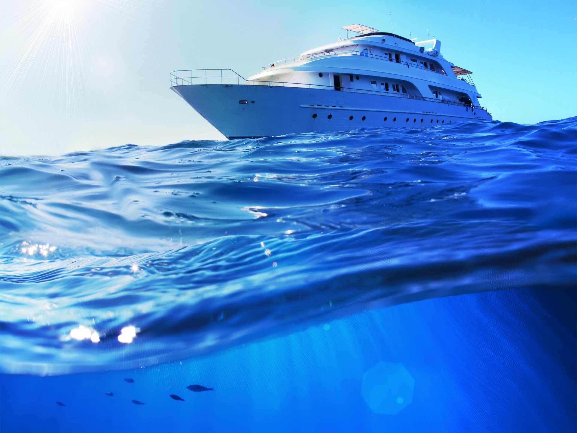 yacht sea water photo