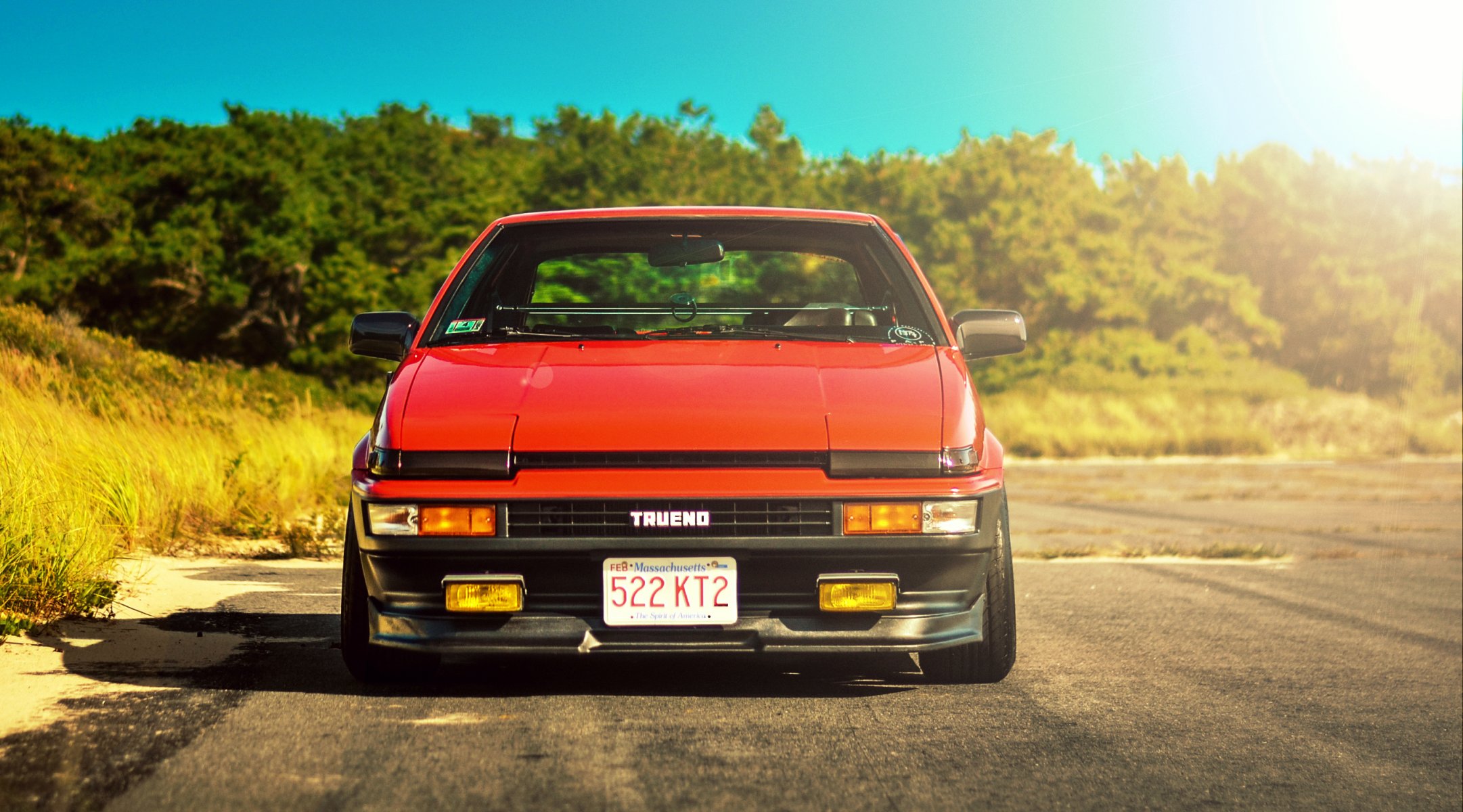 toyota corolla ae86 trueno rosso anteriore toyota corolla