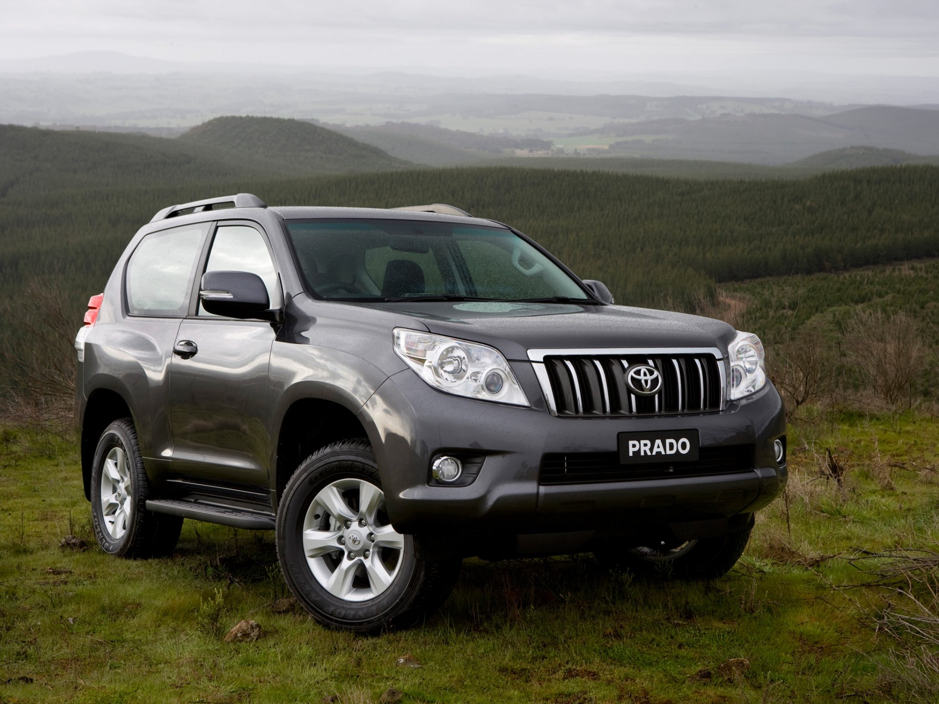 toyota terre cruiser prado tlc prado 3-door voiture auto au spec papier peint australie japon toyota land cruiser tlc prado voiture brouette suv cruzac trois-porte version australienne nature forêt vallée herbe