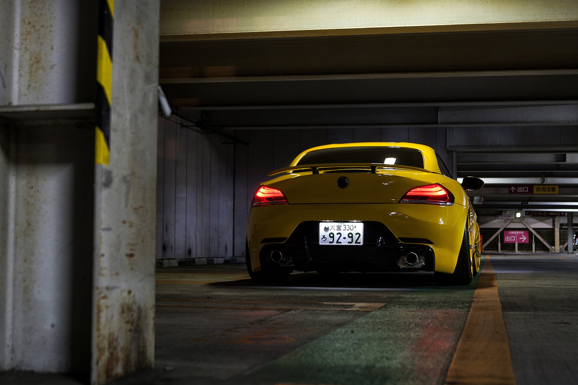 bmw z4 tuning llantas serie de precisión vossen estacionamiento asia japón tokio