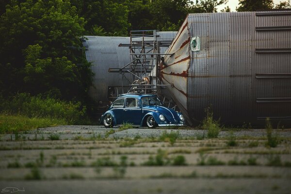 Voiture rare Volkswagen bleu