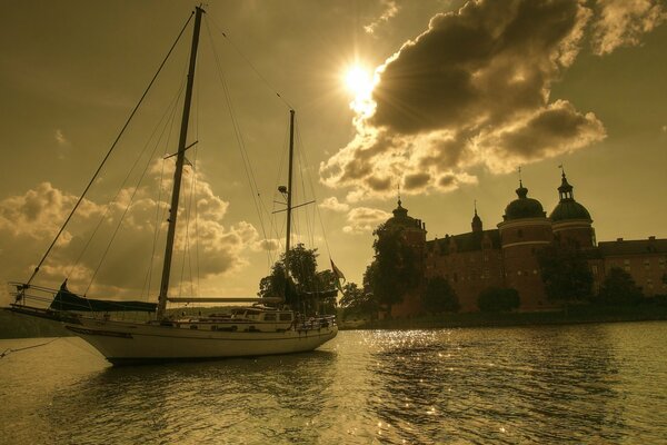 Yacht in Sweden on Lake Melaren