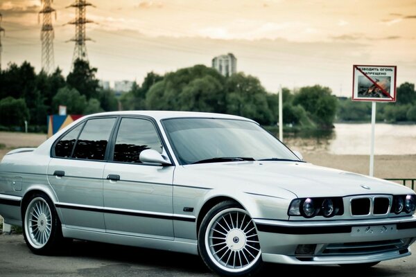 BMW silver car