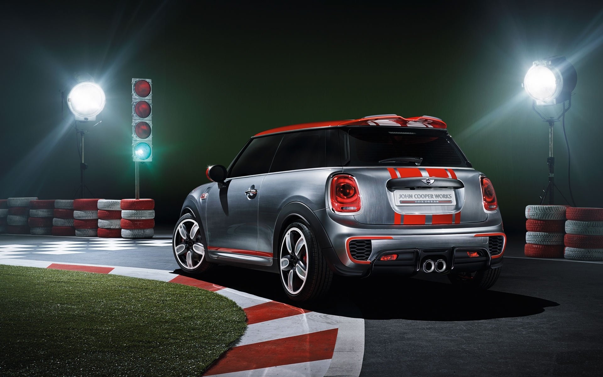 mini john cooper works concept mini concept twilight rear view