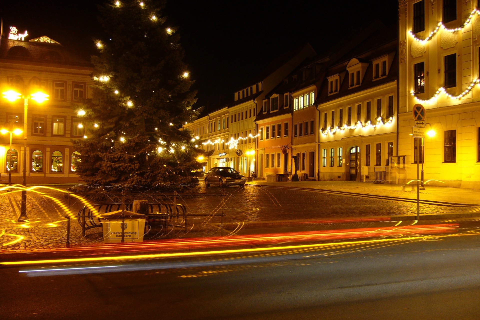 radeberg allemagne nuit lumières route