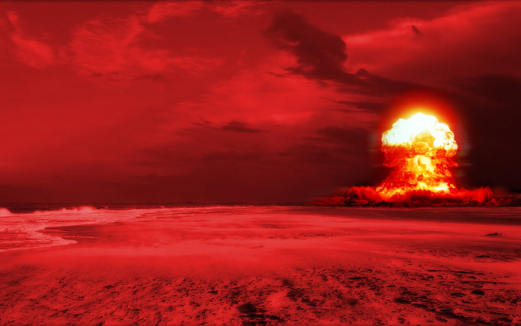 mushroom cloud desert red a nuclear explosion the explosion death