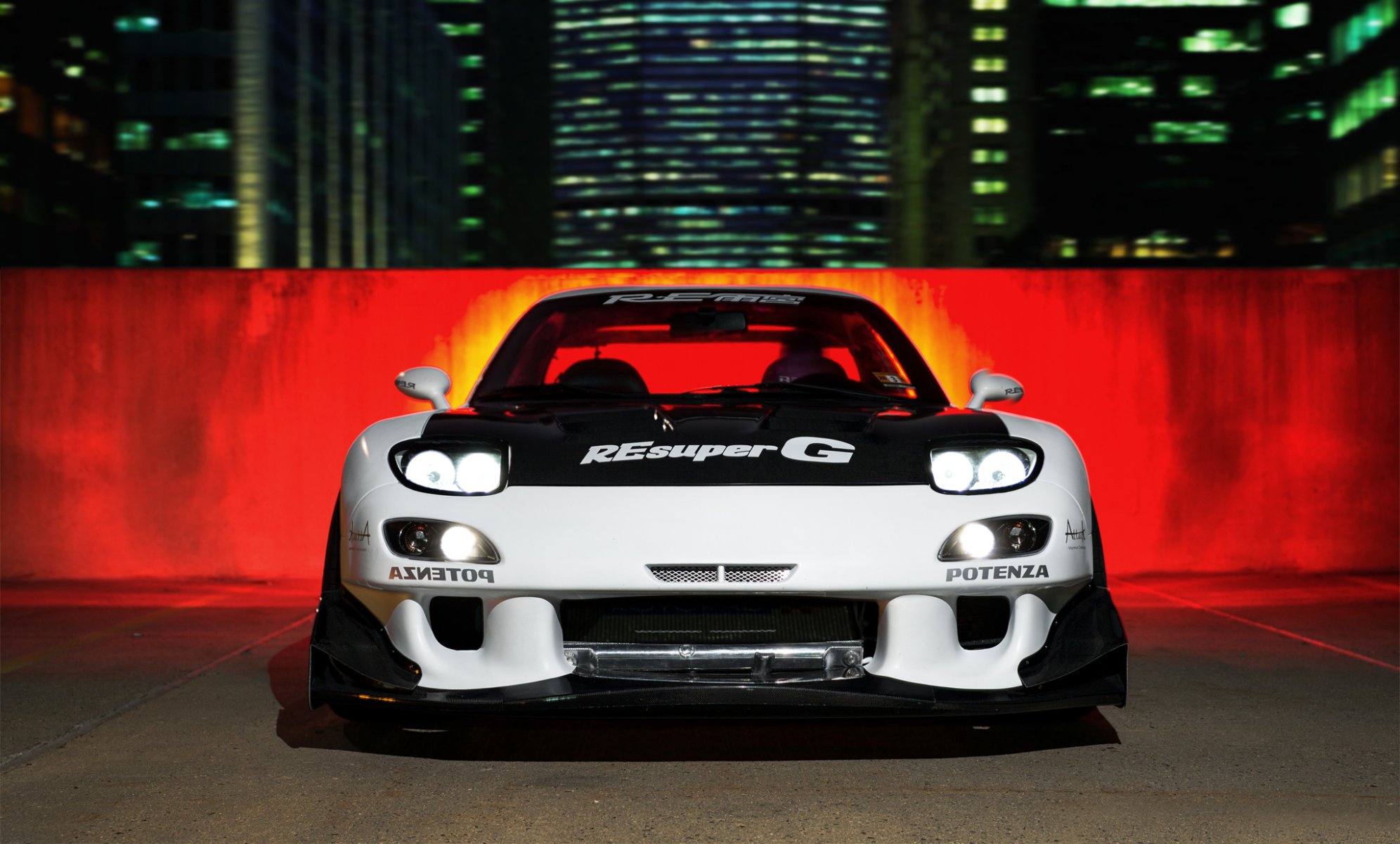 mazda rx-7 tuning voiture nuit rx7