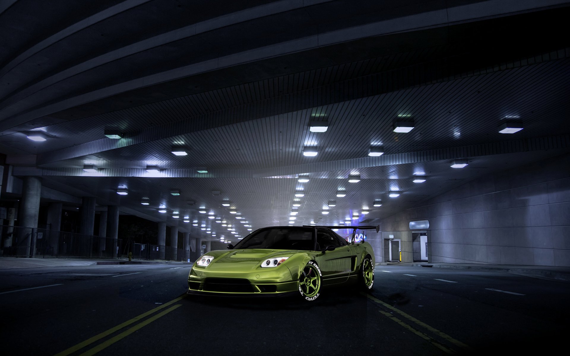 honda nsx coche tuning verde auto wallpaper