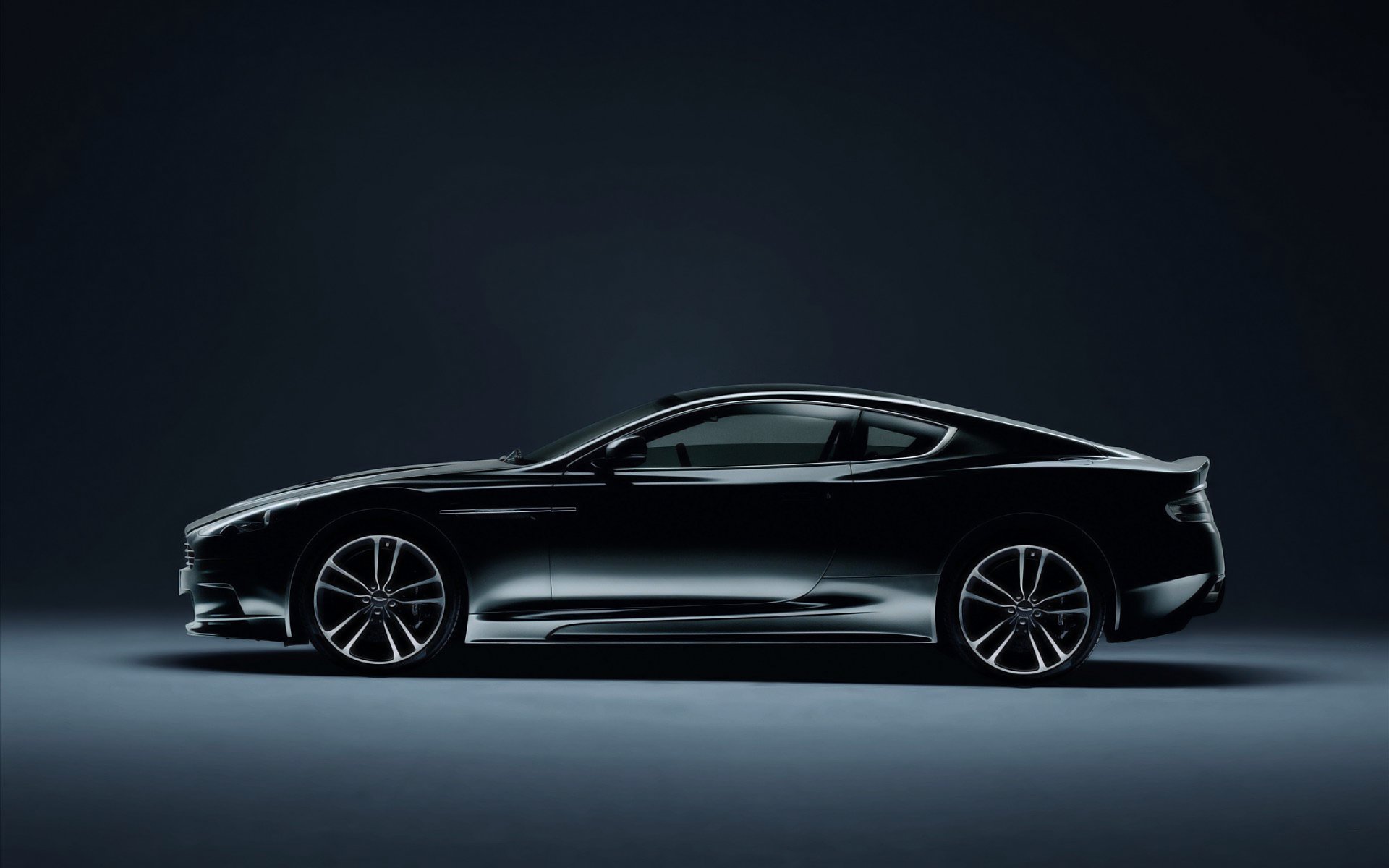 aston martin vantage schwarz seitenansicht coupé auto auto