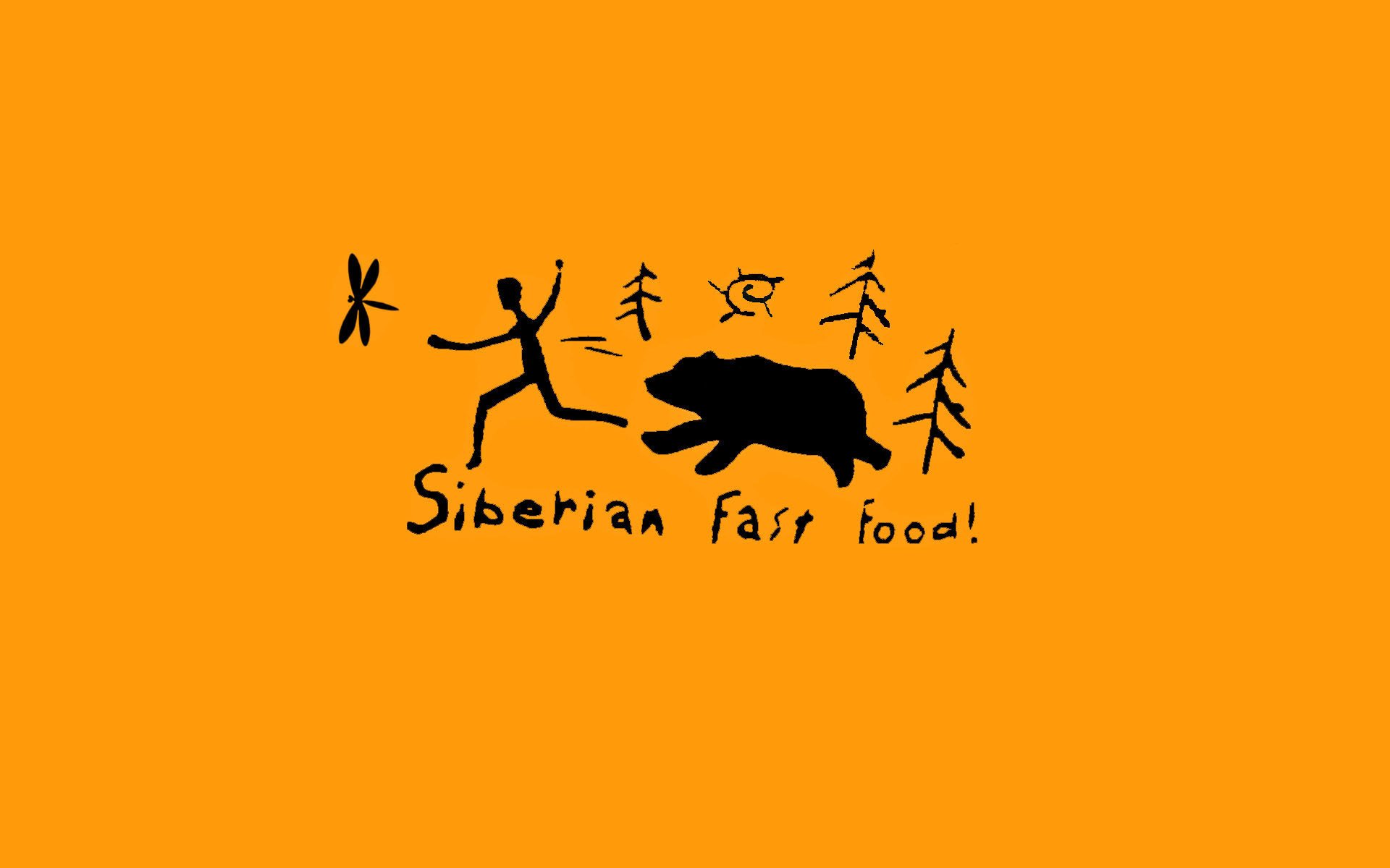 siberia fast food orso sfondo scherzo