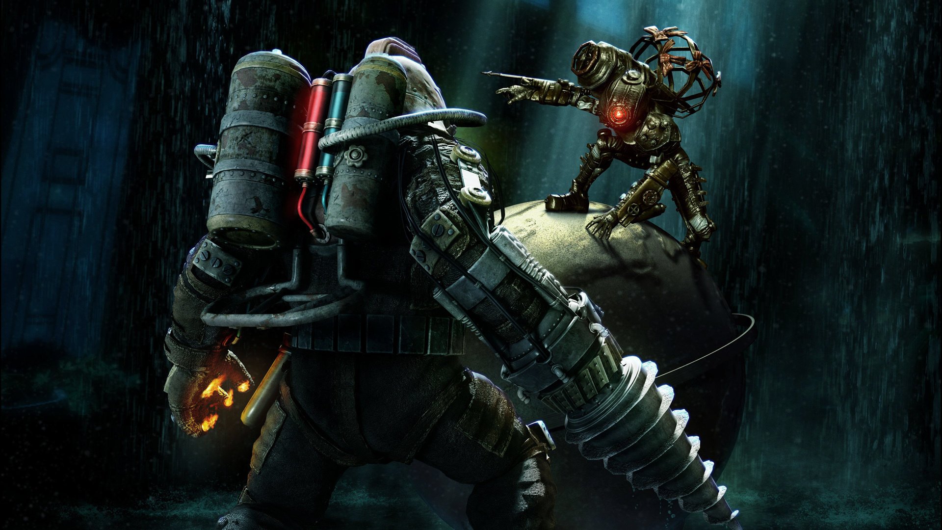 bioshock 2 big daddy big sister биошок 2 фильмы роботы рисунки аниме