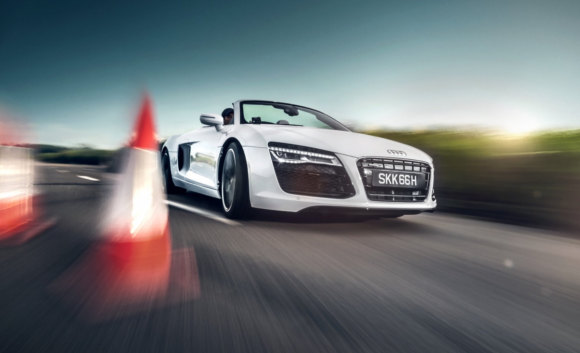 audi r8 spyder blanc ombre fotowork