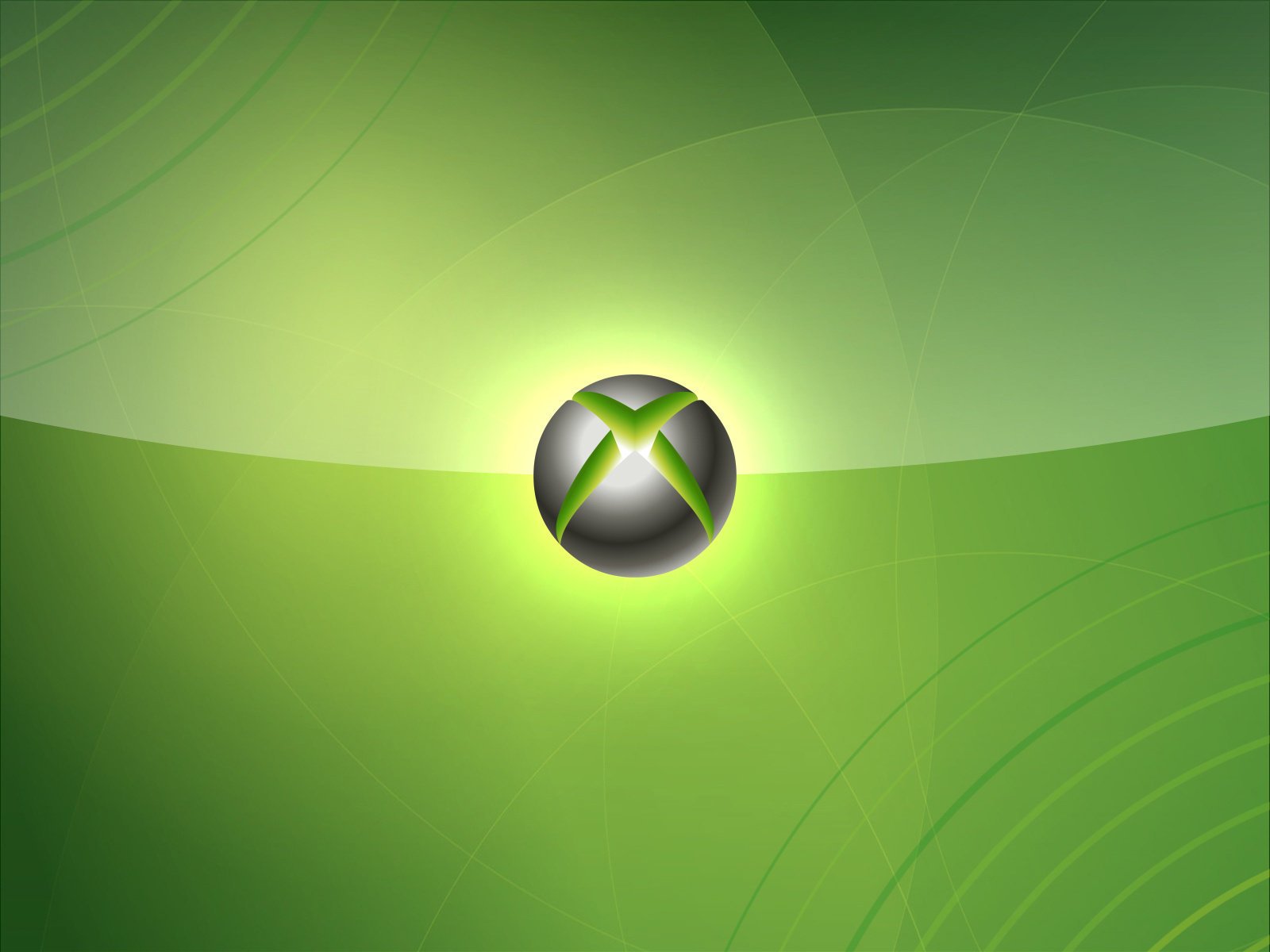 x box orb xbox 360 360 logo piłka zielony światło brokat zieleń jasne tło gradient paski godło tekstury