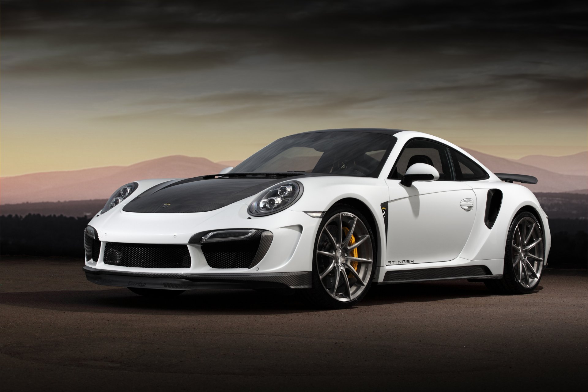 topcar porsche 911 turbo stinger gtr porsche tuning front background