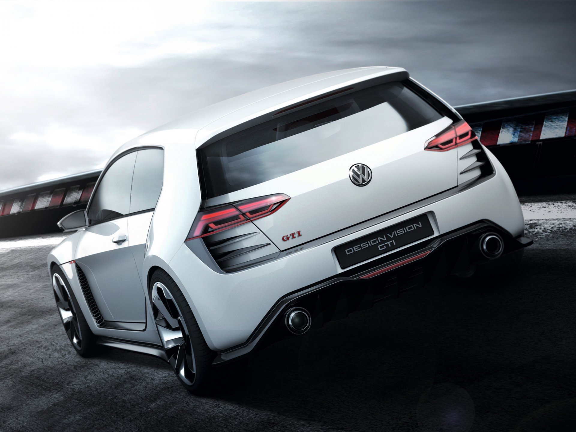 volkswagen golf vision design gti konzept auto volkswagen rückansicht