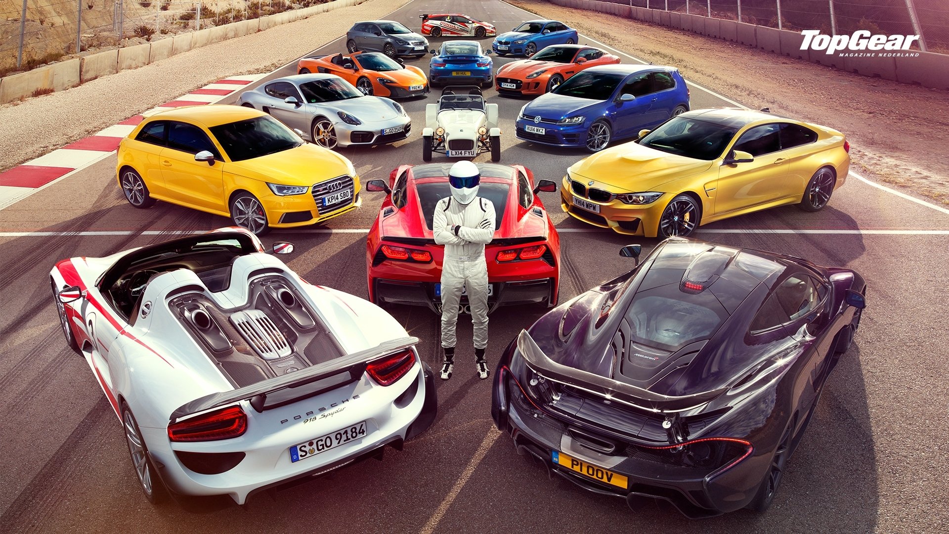 bmw m4 volkswagen golf mclaren p1 chevrolet corvette c7 jaguar f-type supercar stig top gear sfondi