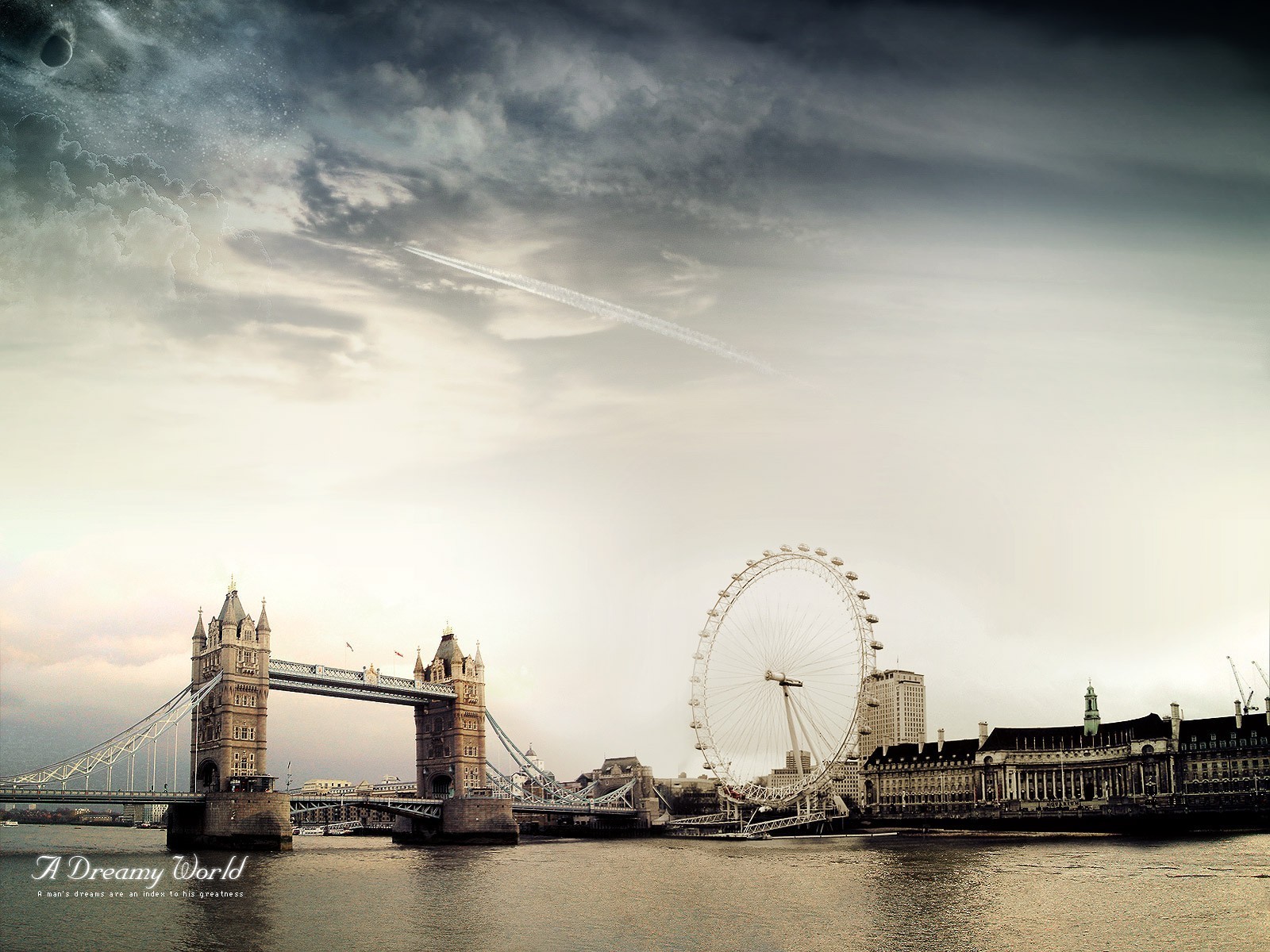 mondo da sogno londra nuvole ponte