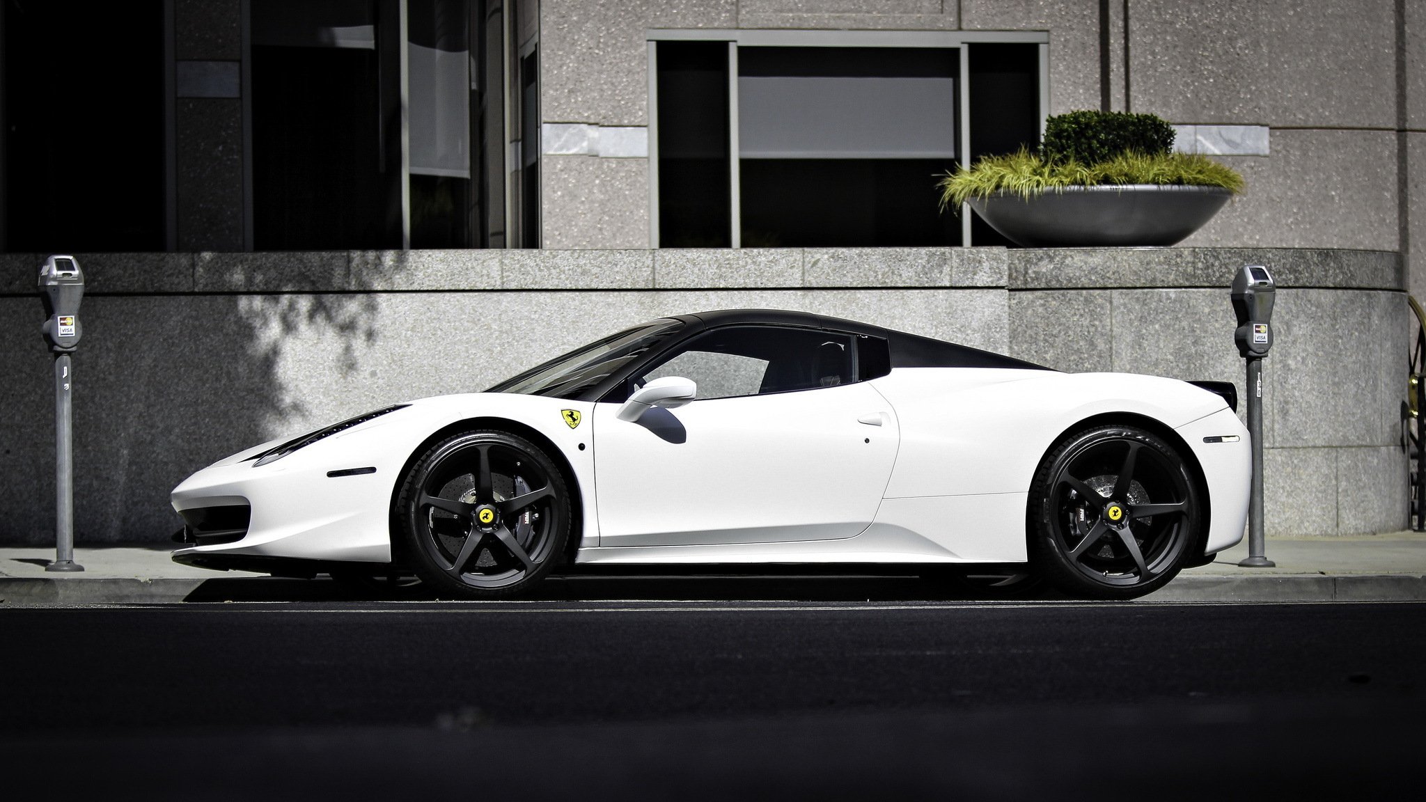 ferrari italia white supercar