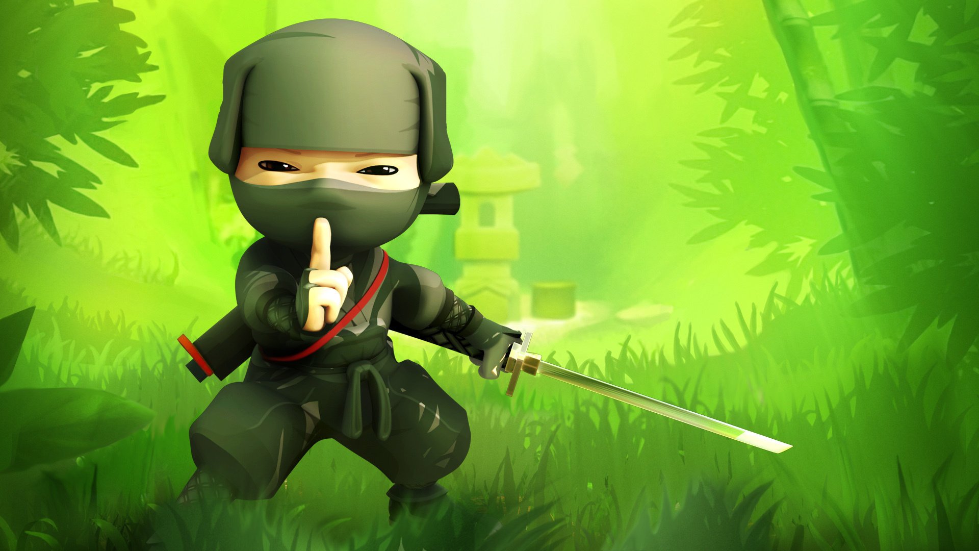 mini ninja воин тени tss game ниндзя трава grass green зелень рисунки