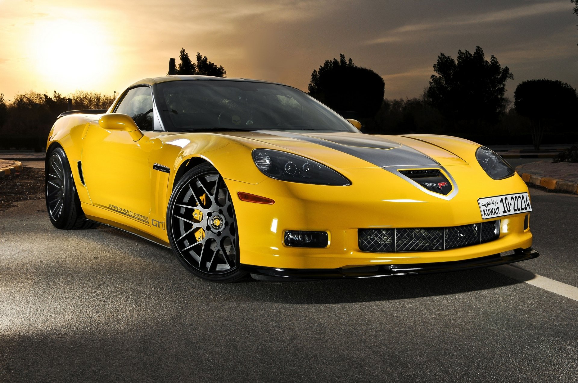 chevrolet corvette s6 grand sport gelb chevrolet corvette grand sport sonnenuntergang