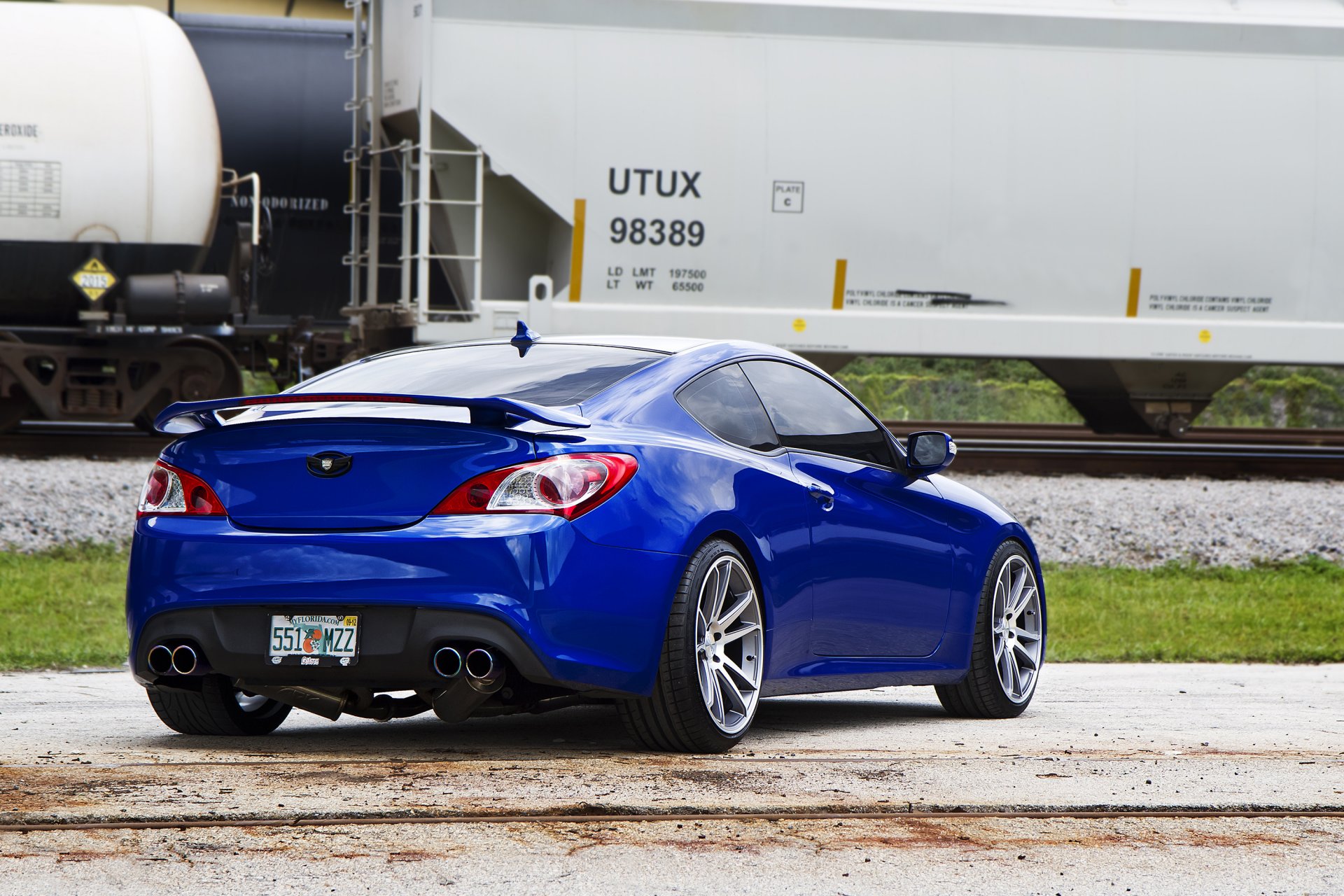 hyundai genesis coupe blue train tuning