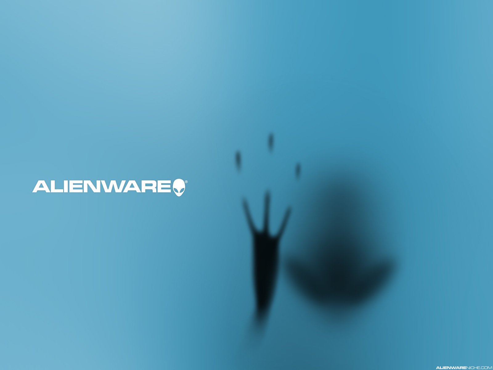 minimalism alienware ufo alien alien high-tech gray head hand silhouette background