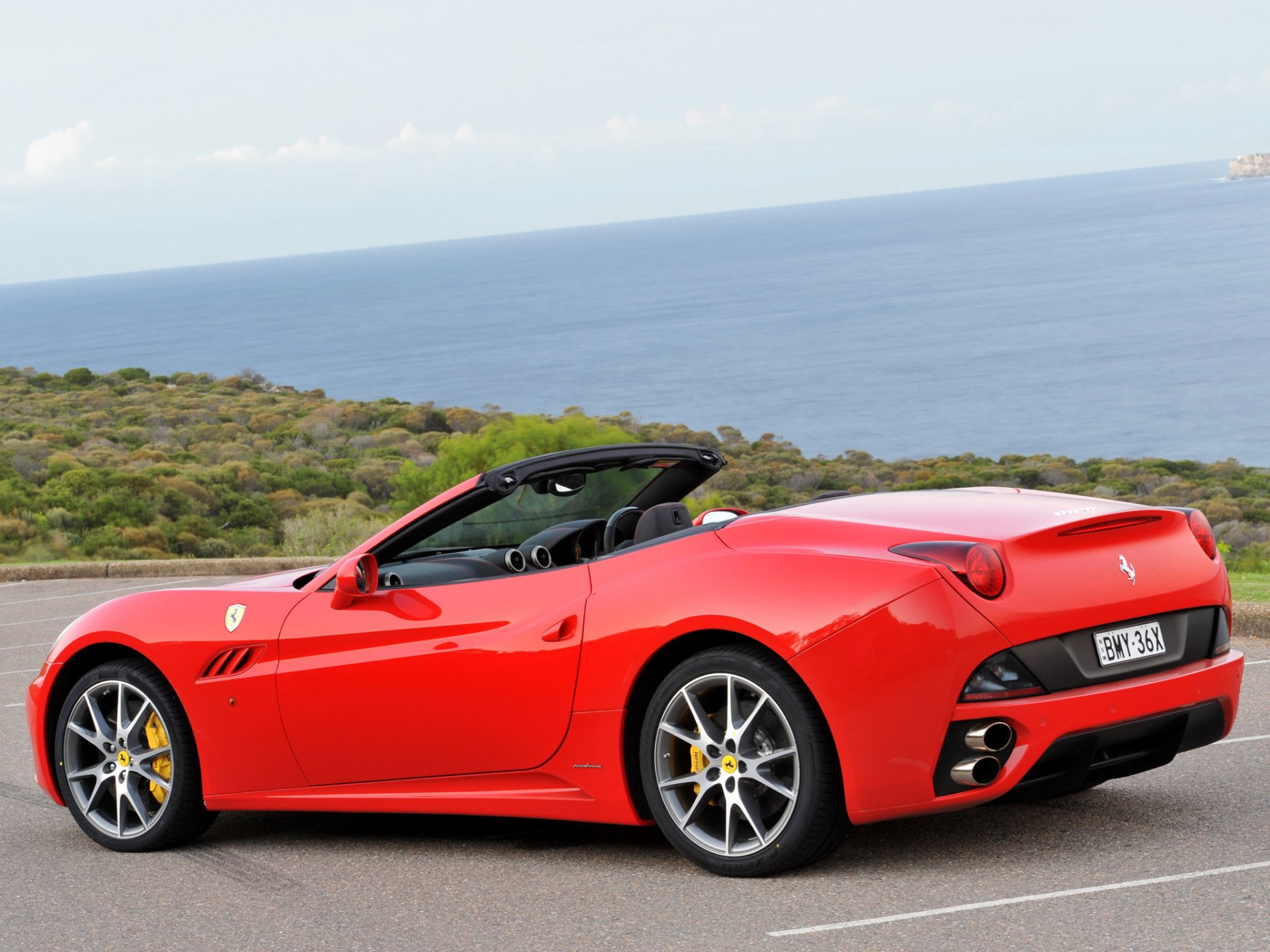 ferrari california rojo rojo coche