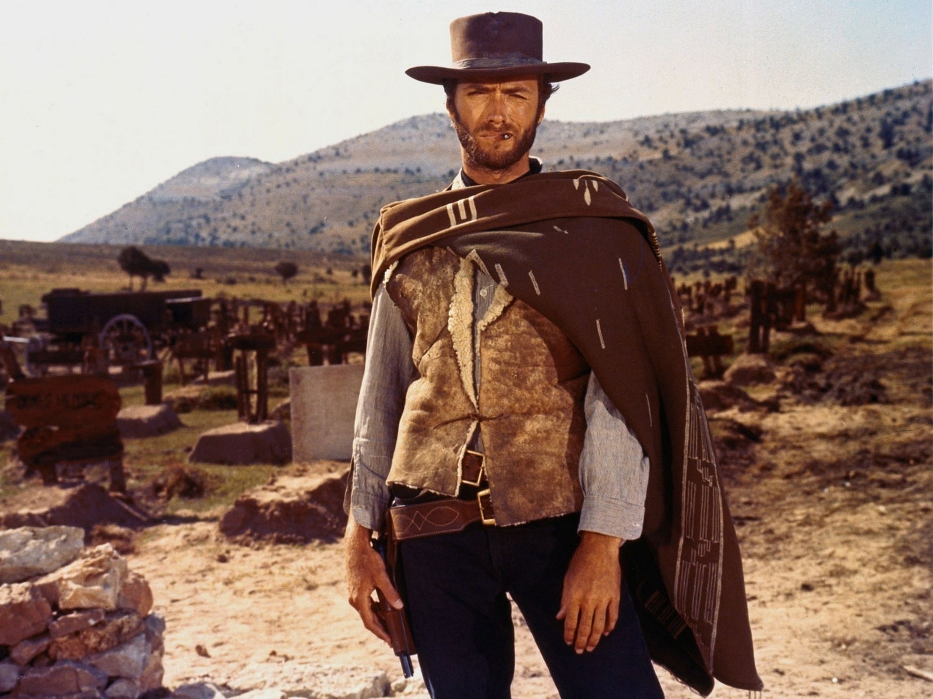 clint eastwood clint eastwood wild west grave cemetery actor coat good gun männer schauspieler filme