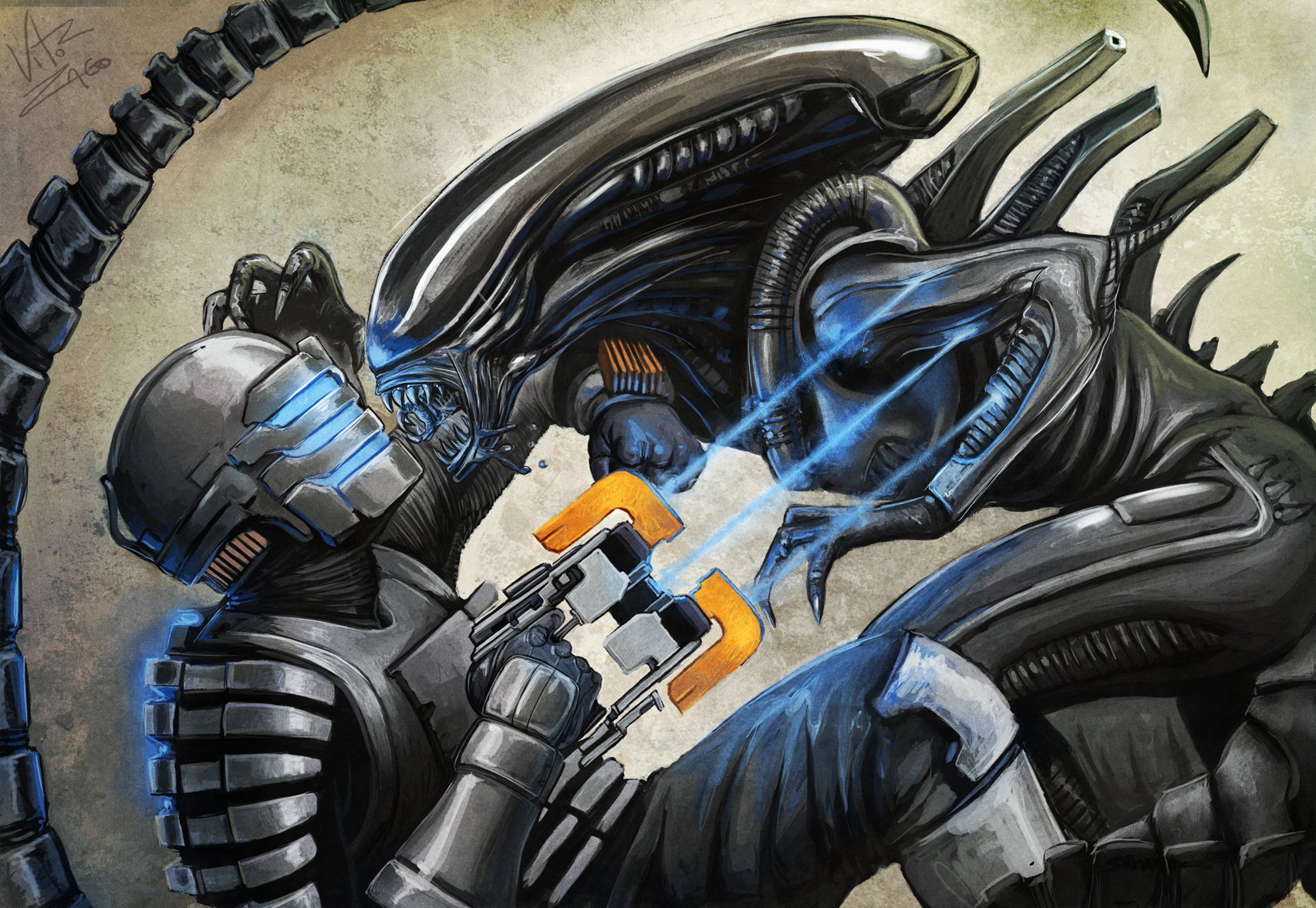 alien vs dead space isaac clark alien alien isaac clark filmy