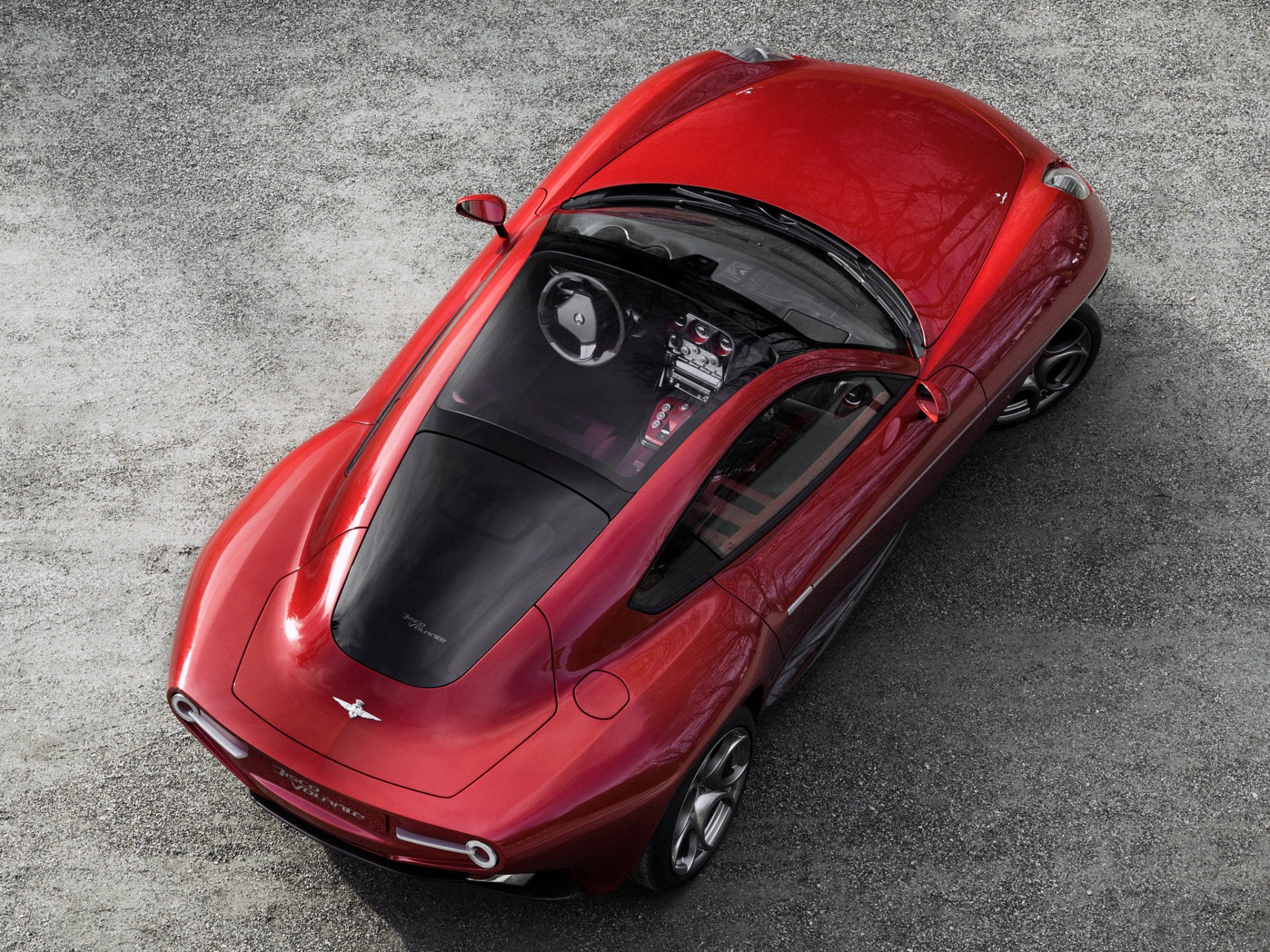 touring alfa romeo disco volante angle top view