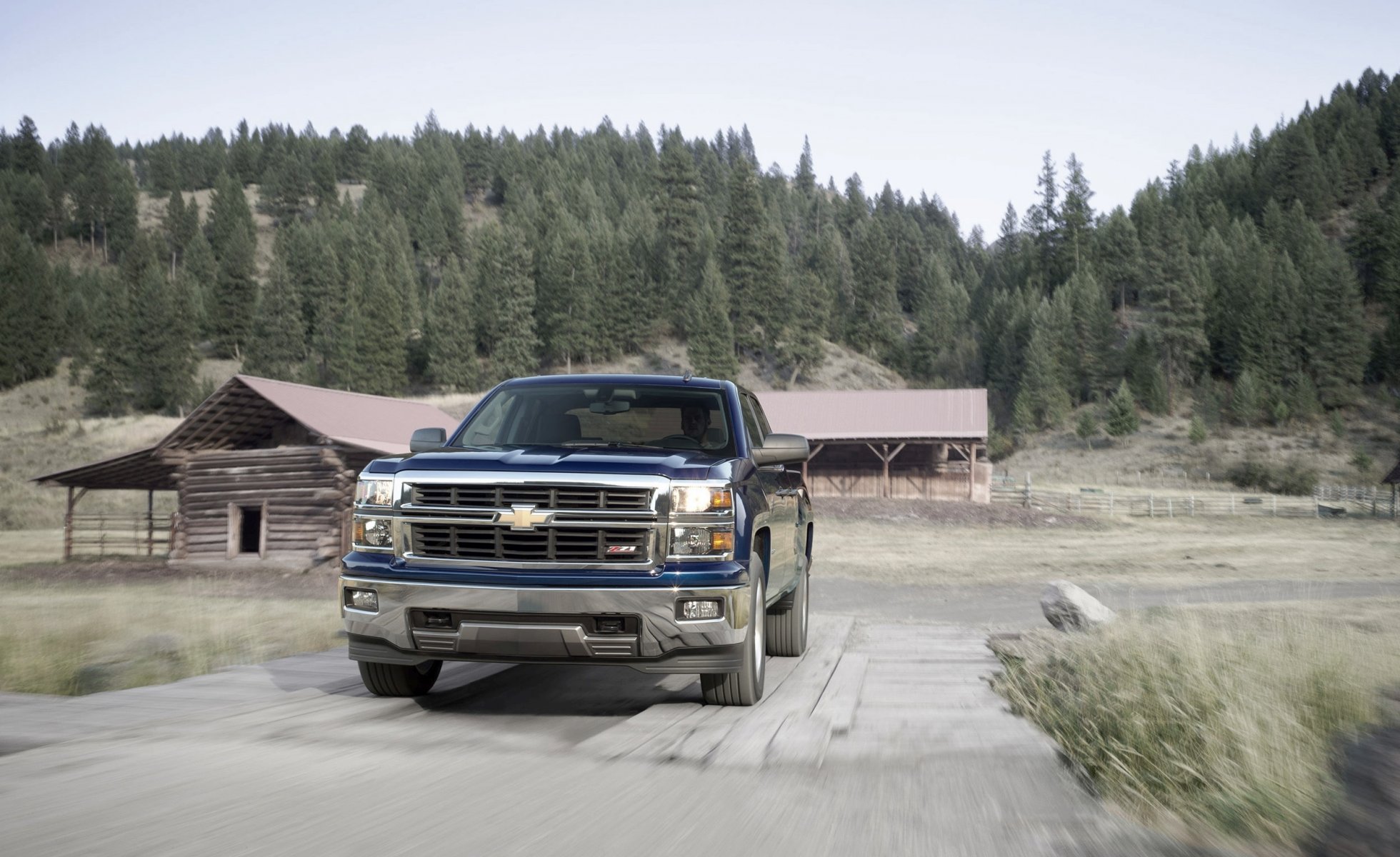 chevrolet silverado chevrolet bleu jeep forêt jour