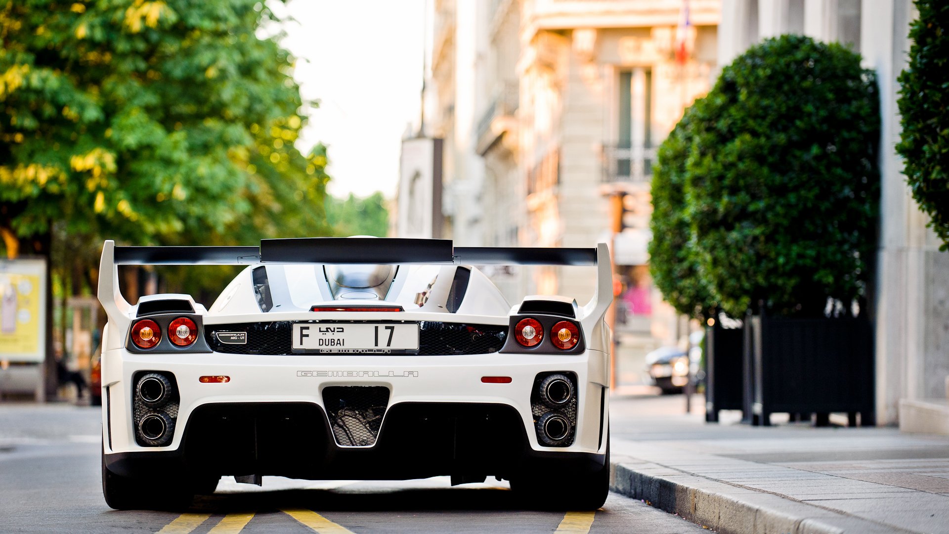 ferrari enzo gemballa biały tył tuning ferrari