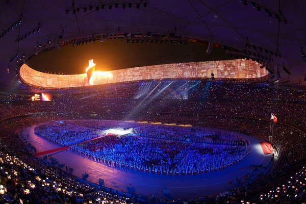 Estadio deportivo en la inauguración de los juegos Olímpicos