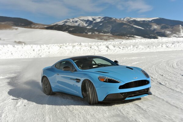 Aston Martin does tricks in the desert