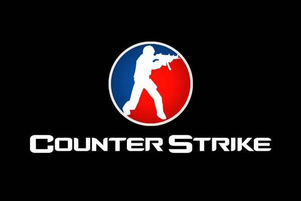 Logo gry Counter Strike na czarnym tle