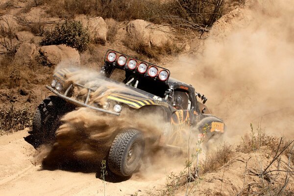 Rally de coches deportivos todo terreno F