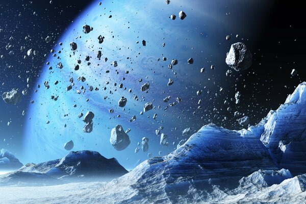 Asteroidi volanti immagine dal satellite