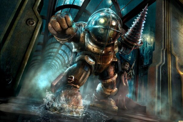 Big Daddy con piccola sorella BioShock