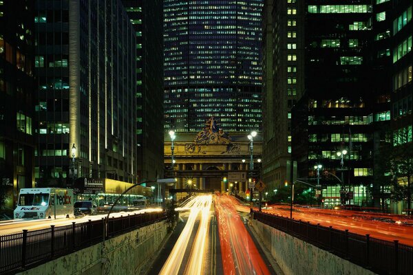 Noche calle linterna carretera