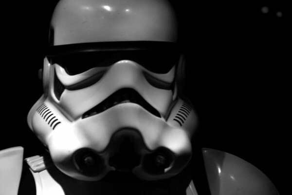 Star Wars Stormtrooper Schwarz-Weiß-Bild