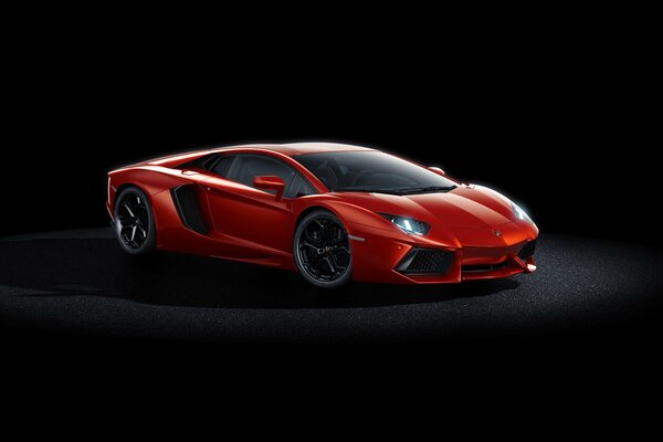 Voiture rouge lamborghini lp700-4