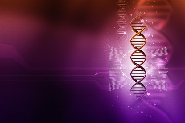 Purple 3d dna genocode