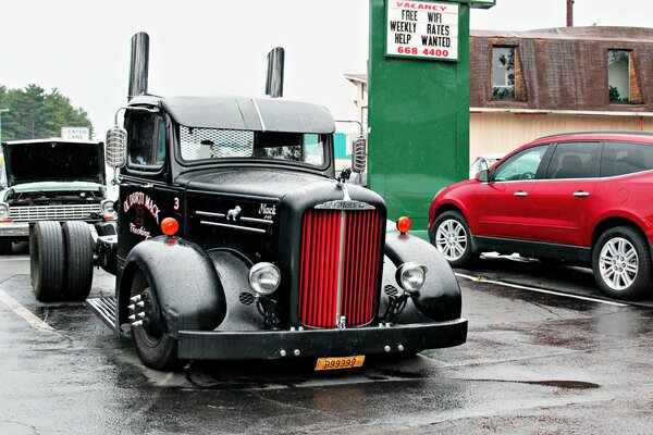 Tuning of an old truck exhibition