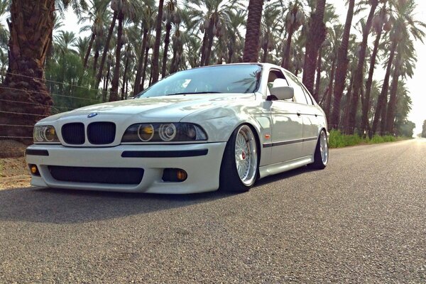 Expensive tuned understated bmw on the road