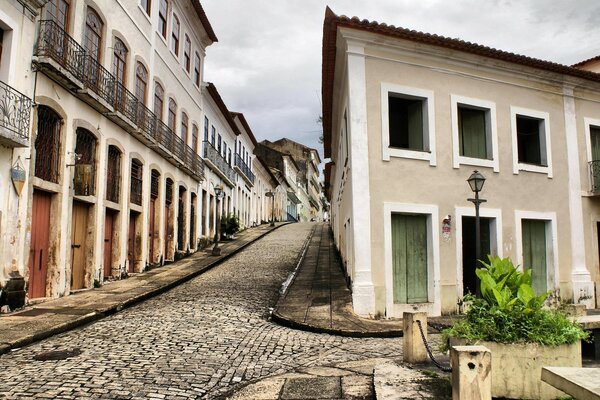 A road of stones leading up the street